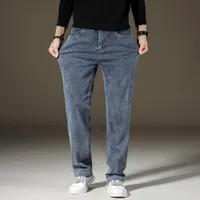 Jeans da uomo VAJANED 40 42 44 Plus Size Straight Style Slosed Spring Business Business Casual High-Quality High-Waist Denim Stretch Denim
