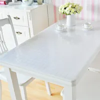 Table Cloth Qianyun PVC Tablecloth Furniture Protector Thick Clear Desk Wipeable Dining Tabletop Cover Easy Clean Waterproof Placemats