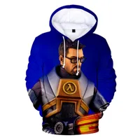 Męskie bluzy bluzy 2021 Half-Life Alyx 3D Print Fashion Fall Wint Suit Sportswear Kobiety / Mężczyźni Punk Hip Hop Gothic Style