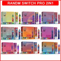 Authentische Randm-Switch Pro RGB-Licht-Zigaretten 2 in 1 Einweg-Vape-Gerät 3200 Puffs 650mAh-Batterie 10ml-Pods-Patronen Vapes Stift 12 Farben
