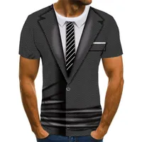 T-shirts pour hommes Jeu de veste imprimé 3D pour enfants, faux t-shirt, chemise de sport à la mode et intéressante, sur mesure décontracté été 2021
