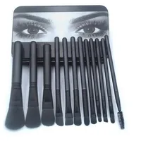 Pennelli per il trucco 12pcs Polvere Eye Shadow Pennello cosmetico Professionale Set