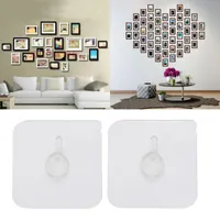 Hooks & Rails Hanging Kits For Po Frame Painting Picture Poster Clock No Drill 10Pcs Seamless Strong Self Adhesive Hook Holder Wall Hanger