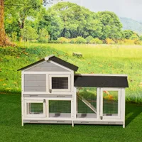 Amerikaanse voorraad kip huis 58 waterdicht houten dier, indoor outdoor coop hutch kit dak, tuin achtertuin konijnenkooi / cavia, voor kleine huisdieren