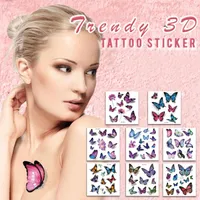 Наклейки окна модные 3D татуировки красочные водонепроницаемые временные одно время арт арт детей взрослый подарок макияж бабочка # 10
