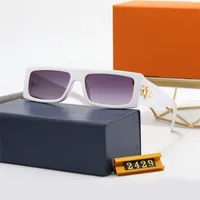 2021 Luxury design rectangular full frame sunglasses for both men and women. Summer UV protection glasses Ultra-light transparent polyester sunglasses 2429
