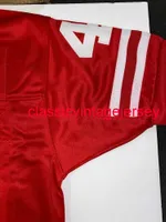 Men Women Youth TJ Watt Jersey genaaid Red College Jersey Steited Custom Elk naamnummer voetbalshirt