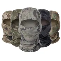 Tactical Camouflage Balaclava Full Face Mask CS Wargame Kolarstwo Wojsko Rower myśliwski Wiatroszczelne Hełm Liner Army CP Scarf Mask 24 Z2