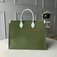 M44571 Onthego GM 토트 백 새로운 뜨거운 판매 원래의 고품질 가방 쇼핑백 유행 여자 가방 녹색 핸드백 오래 된 어깨 가방 지갑