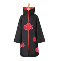 Cloak Akatsuki Costumi Cosplay Costumi Anime Cappotto Mantle Deidara Red Cloud Robe Y0903