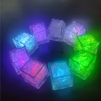 Ice Cube Water-Actived Flash LED Light satt i vattendryck Flash automatiskt för Party Wedding Bars Christmas USA Stock