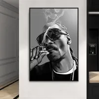 Berühmte Raucher Hip-Hop Rap Sänger Poster und Drucke Porträt Kunst Leinwand Gemälde Wandkunst Bilder Für Wohnzimmer Wohnkultur Cuadros (Kein Rahmen)