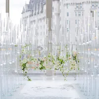 Party Decoration Design Stage Wedding Stage Stand Clear Acrylic Crystal Walkway Pilar Backdrop Arch for Event i AB1064