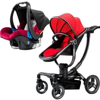 V-baby High View Born Baby Portable Light Folding Four Wheels Stroller With Car Seat Sleeping Basket Cradle Pushchair Pram Strollers#1