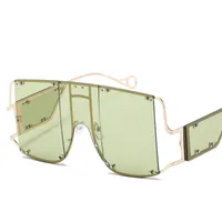 Солнцезащитные очки Trend Big Frame цельный женский ретро многоклеточный панк красные очки Pog Pog Pog Spring для мужчин