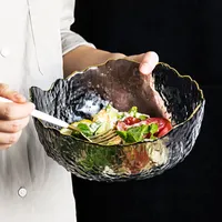 1.5L в форме стекла салат для рисовой чаши творческие термостойкие пластины столовые посуды бытовые прозрачные овощи и фрукты