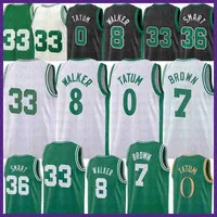 Jayson 0 Tatum Kemba 8 Walker Basketbol Forması Erkek 33 Marcus 36 Akıllı Marcus 36 Akıllı Gordon 20 Hayward Green