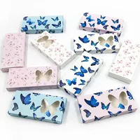 Butterfly False Eyelash Packaging Box Share to be Partner Jämför med liknande artiklar 3D Mink Eyelashes Boxar tomma fodral Pappsfranspaket 11 Styles