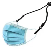 Hooks Rails 1 / 2pcs Mask Extender Anti-Dighting Ear Protector Holder Rope Extenders Justering Spänne Svart ansiktsskydd