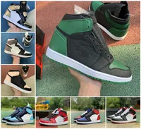 1s Basketbol Ayakkabıları Erkek Kadın 1 Hiper Kraliyet Üniversitesi Mavi Dijital Pembe Korkusuz Yüksek OG Büküm Chicago UNC Beyaz Adası Yeşil Yasaklı Burun Jumpman Eğitmenler Sneakers