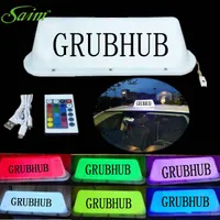 Grubhub Taxi Top Light LED Autoadesivi per auto Tetto Bright Glowing Logo Segno wireless per i driver