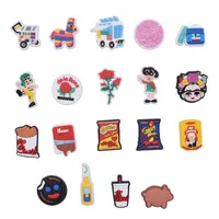 2LOTS Mexican Inspire Shoe Decorations Charms Jibitz per Croc Charms Ricambi Accessori Soft Gomma Gomma Braccialetto Charm Buckle Buttons Buttons Party Favors Regalo di compleanno