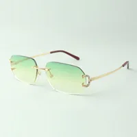 Óculos de sol do designer 3524024 com fios de pata de diamante copos de braços, vendas diretas, tamanho: 18-140mm
