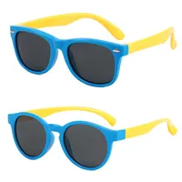 Lunettes de soleil UV400 polarisé pour enfants garçons filles enfants flexibles silicone lunettes de sécurité mode lunettes de mode soleil