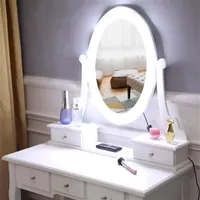 Chambre Meubles Nordic Simple Luxe Commode Cabinet de rangement FCH avec ampoule miroir à 5 tiroirs
