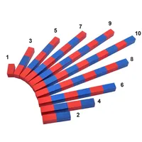 Kırmızı ve Mavi Barlar Montessori Matematik Oyunları Çocuk Öğrenme Öğretim Kaynakları Eonal Ahşap Blok Meşgul Yönetim Kurulu Matematik Oyuncak 210922