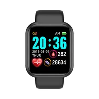 Водонепроницаемый шагомер Bluetooth Smart Watch Y68 Мужчины Женщины Женщины Артериальное давление Фитнес Трекер Браслет Часы D20 Спорт SmartWatch Совместимый iPhone Android Apple
