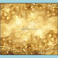 8X8Ft Gold Sparkle Bokeh Pography Background For Studio Picture Po Booth Newborn Baby Props Children Merry Christmas Backdrop Drop Delivery