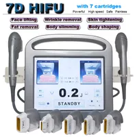 7D HIFU för hudstramning Viktminskning Kroppsbantningsmaskin Hög intensitet Fokuserad Ultraljudsytan Lyftande rynkning