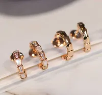 V Gocce di lusso oro Goccia a forma di mezza forma orecchino con scintillante diamante e guscio bianco per le donne regalo di gioielli da sposa con box timbro PS3245A