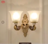 Lampe murale LMR LED Chambre Sconece Européenne avec Verre givrée Luminaire Luminaire Couleur de chevet Salon Salon Déco