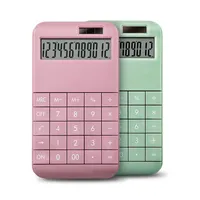 Calculador de botón de pantalla grande de 12 dígitos Calculador de la fuente de alimentación con doble potencia Suministros escolares del estudiante FFICE FFICE 3 colores