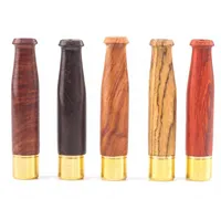 Solid Wooden Handmade Cigarette Holder Wood Smoking Pipes Mounthpiece Straight Detachable Thin Portable Tobacco Smoke Pipe