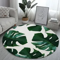 Yastık / Dekoratif Yastık Klasik Tarzı Oturma Odası Yuvarlak Kat Mat Bitki Yaprak Desen Yatak Odası Sandalye Halı Ev Dekor Kaymaz Araba