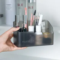 Hooqict Makeup Organizer Kosmetik Aufbewahrungsbox Pinsel Nagellack Halter Lippenstift Parfüm Beauty Case Home Office Desk Organizer