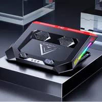 Laptop Cooling Pads 2021 RGB Gaming Cooler Adjustable Notebook Stand 4500 RPM Powerful Air Flow Pad For 12-17 Inch 2 USB