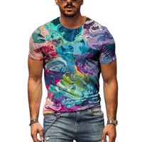 Мужские футболки 2021 летняя футболка улица хип-хоп стиль одежды с коротким рукавом мода 3D печать супер широкий
