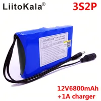 2021 HK LiitoKala high-quality DC 12V 6800mAh 18650 Li-ion rechargeable battery pack, used for GPS car camera charging power blue PVC