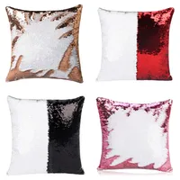2020 40X40cm Sequins Mermaid Pillow Case Sublimation Cushion Cover Hot Transfer Printing DIY Decorative Sofa Pillows Case 46 V2