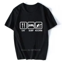 Men&#039;s T-Shirts TShirt Online Short Sleeve O-Neck Mens Eat Sleep Roofer Tools T Shirt Men Cotton Hip Hop Tees Streetwear Harajuku