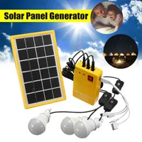 Solar Lamps Power Panel Generator Home System Kit With 3 LED Bulbs Lamp Emergency Light 4 Heads USB Charging For Outdoor Garden