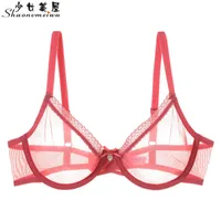 YBCG Floral Sexy Bra See Through Ultra Thin Lace Lingerie Mesh