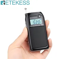RetEkess PR12 Radio FM AM Mini Pocket USB Receptor MP3 Portátil Portátil Soporte estéreo digital TF Tarjeta para ancianos 210625
