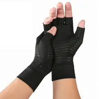 Kompression artrit handledsstöd handske kvinnor män gemensamma smärtlindring halvfinger stagterapi anti-slip handskar utomhus sport