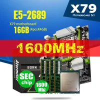 Atermiter X79T X79 Turbo Motherboard LGA2011 ATX Combos E5 2689 CPU 4pcs x 4GB = 16GB DDR3 RAM 1600Mhz PC3 12800R PCI-E NVME M.2
