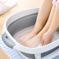 Buckets XiaoGui Folding Bucket Fold The Foot Wash Bath Massage And High Collapsible